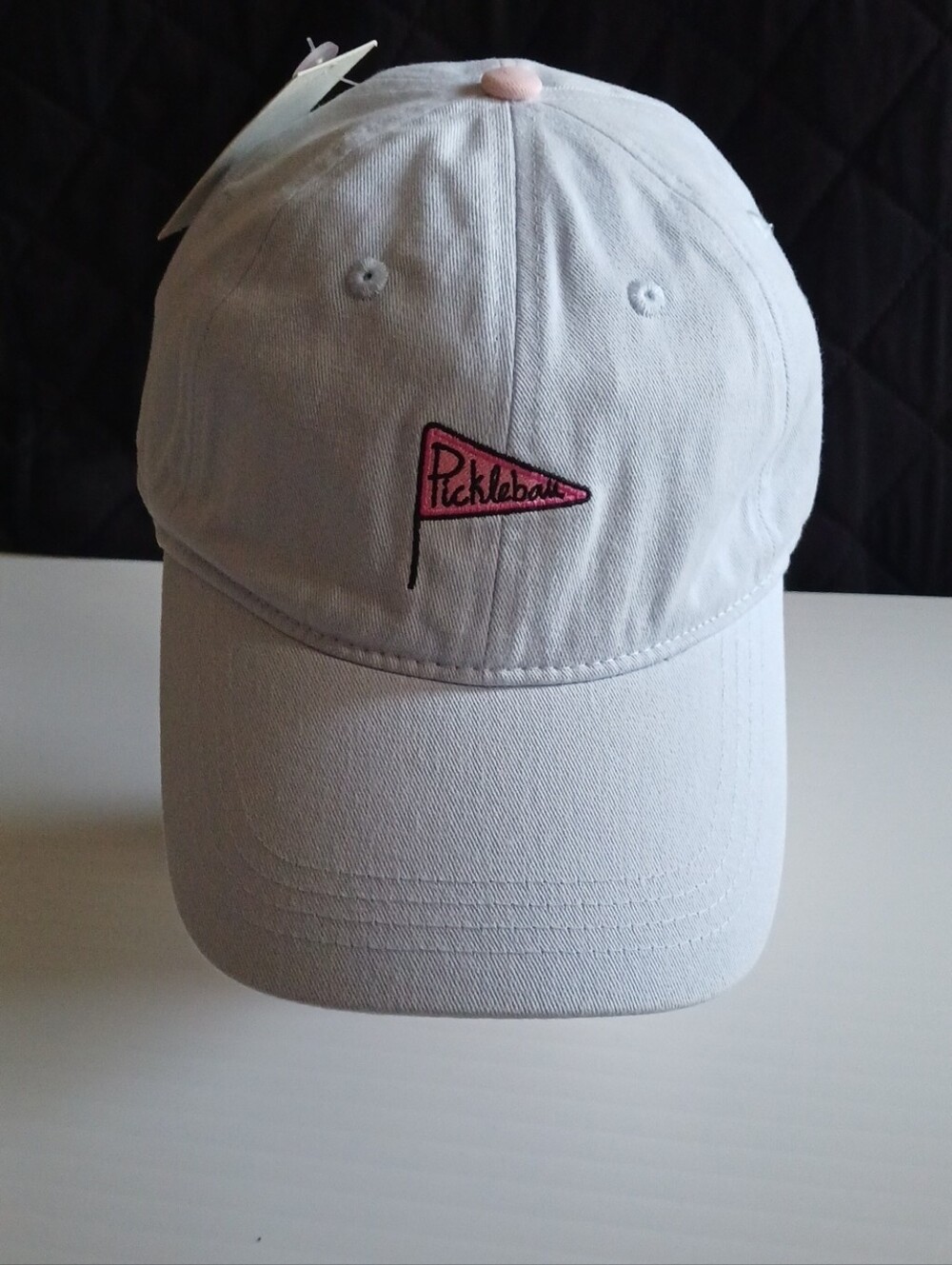 Embroidered Picketball Blue Cap with Pink Accent